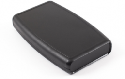 ABS handheld enclosure, (L x W x H) 147 x 89 x 25 mm, black (RAL 9005), IP54, 1553DBKBKBAT