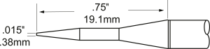 Soldering tip, conical, (T x L x W) 0.4 x 19.1 x 0.4 mm, TFP-CNP1