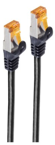Patch cable, RJ45 plug, straight to RJ45 plug, straight, Cat 6A, S/FTP, PVC/PE, 20 m, black