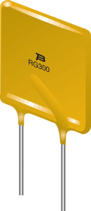PTC fuse, self-resetting, radial, 16 V (DC), 100 A, 5.1 A (trip), 3 A (hold), MF-RG300-0