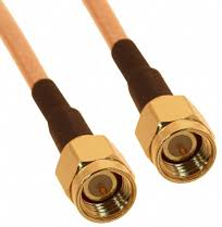 Coaxial Cable, SMA plug (straight) to SMA plug (straight), 50 Ω, RG-316, grommet black, 500 mm, 135101-03-M0.50