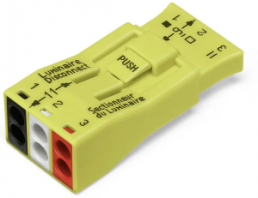 Plug, 3 pole, push-in, 0.75-4.0 mm², yellow, 873-903