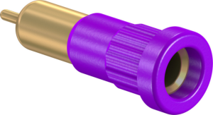 4 mm socket, round plug connection, mounting Ø 6.8 mm, purple, 23.1016-26
