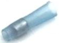 Butt connector with heat shrink insulation, 0.14-0.34 mm², AWG 26 to 22, transparent blue, 8.26 mm