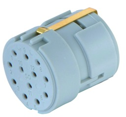 Socket contact insert, 11 pole, crimp connection, straight, 09151123121