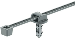 Cable tie internally serrated, polyamide, (L x W) 202 x 4.6 mm, bundle-Ø 1 to 45 mm, gray, -40 to 150 °C