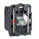 Blue light block with body/fixing collar with integral LED 24V 1NC