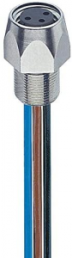 Socket, M8, 4 pole, crimp connection, screw locking, straight, 13131