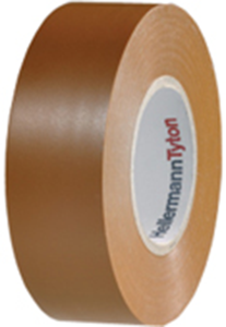 Insulation tape, 19 x 0.18 mm, PVC, brown, 20 m, 710-10608