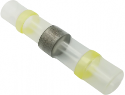 Solder connectors with heat shrink insulation, 4.0-6.0 mm², AWG 12 to 10, yellow, 40 mm