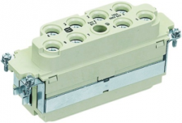 Socket contact insert, 24B, 8 pole, equipped, axial screw connection, with PE contact, 09380082753