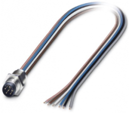 Sensor actuator cable, M5-flange plug, straight, 6 pole, 0.5 m, 2 A, 1542664