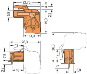 732-128/026-000 WAGO PCB Connection Systems