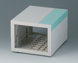 ABS enclosure, (L x W x H) 130 x 185 x 124 mm, gray white (RAL 9002), IP40, B2213215