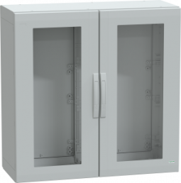 Control cabinet, (H x W x D) 1000 x 1000 x 420 mm, IP65, polyester, light gray, NSYPLA10104TG
