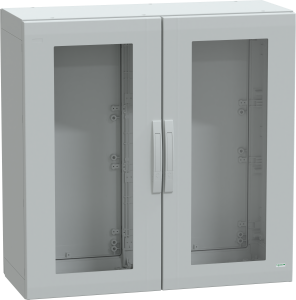 Control cabinet, (H x W x D) 1000 x 1000 x 420 mm, IP65, polyester, light gray, NSYPLA10104TG