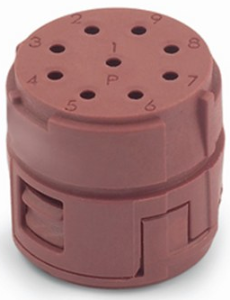 Socket contact insert, 9 pole, crimp connection, straight, 73002724