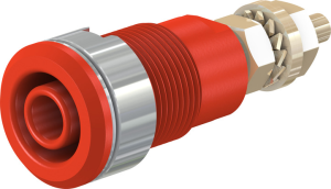 4 mm socket, screw connection, mounting Ø 12.2 mm, CAT III, red, 23.3020-22