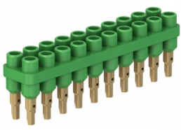 4.5 mm socket header, solder connection, green, 63.9356-25