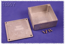 Aluminum die cast enclosure, (L x W x H) 92 x 92 x 42 mm, natural, IP54, 1590Y