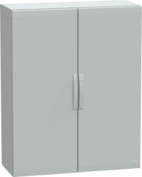 Control cabinet, (H x W x D) 1250 x 1000 x 420 mm, IP65, polyester, light gray, NSYPLA12104G