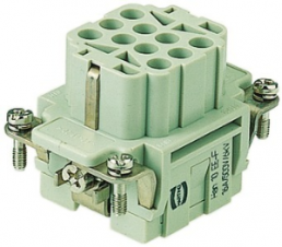 Socket contact insert, 6B, 10 pole, unequipped, crimp connection, with PE contact, 09320103101