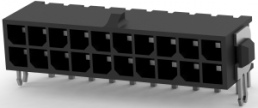 Pin header, 20 pole, pitch 3 mm, straight, black, 5-794677-0