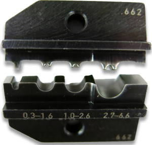 Crimping die for Splices/Terminals, 0.3-6.6 mm², AWG 22-10, 539662-2