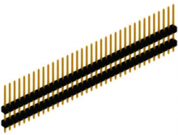 Pin header, 36 pole, pitch 2.54 mm, straight, black, 10051034