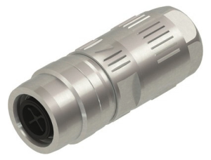 Plug, M12, 4 pole, crimp connection, Outer Push-Pull, straight, 21038961425
