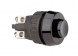 Push button, 1 pole, black, unlit , 0.7 A/250 V, mounting Ø 15.2 mm, IP40/IP65, 1.10.001.001/0104