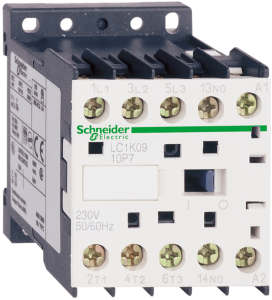 Power contactor, 3 pole, 12 A, 400 V, 3 Form A (N/O), coil 230-240 VAC, screw connection, LC1K1201U7