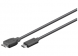 USB 3.0 Adapter cable, Micro-USB plug type B to USB plug type C, 1 m, black