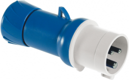 CEE plug, 3 pole, 16 A/200-250 V, blue, 6 h, IP44, PKE16M423