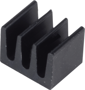 IC heatsink, 5 x 6.3 x 4.8 mm, 123 K/W, black anodized