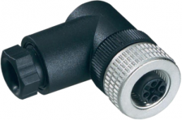Sensor actuator cable, M12-cable socket, angled to open end, 4 pole, 20 m, PVC, black, 4 A, XZCPA1241L20