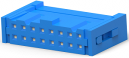 Socket housing, 16 pole, pitch 2.54 mm, straight, blue, 2-1658526-9