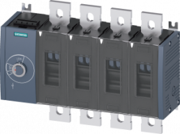 Load-break switch, 4 pole, 1000 A, 1000 V, (W x H x D) 331 x 235 x 111.5 mm, screw mounting, 3KD5044-0QE10-0