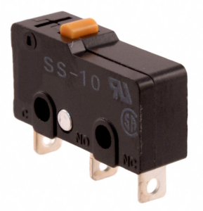 Subminiature snap-action switch, On-On, solder connection, pin plunger, 1.47 N, 10.1 A/250 VAC, IP40