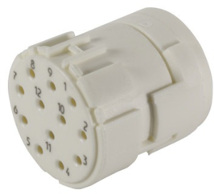 Socket insert, 12 pole for M23 round connector, 09151123111