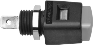 Quick pressure clamp, 12.5 mm, gray, 33 VAC/70 VDC, 16 A, faston plug, nickel-plated, ESD 498 / GR