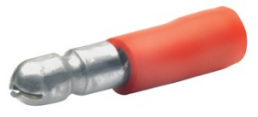 Round plug, Ø 4 mm, L 22 mm, insulated, straight, red, 0.5-1.0 mm², AWG 20-17, 1020
