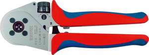 Four-pin crimping pliers for turned contacts, 0.14-6.0 mm², AWG 26-10, Knipex, 97 52 65