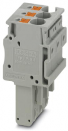 Plug, push-in connection, 0.2-6.0 mm², 3 pole, 32 A, 8 kV, gray, 3212022