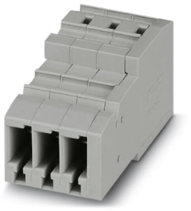 COMBI jack, spring balancer connection, 0.08-6.0 mm², 3 pole, 32 A, 8 kV, gray, 3042463