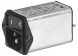 IEC plug C14, 50 to 60 Hz, 1 A, 250 VAC, 10 mH, faston plug 6.3 mm, 4302.5001