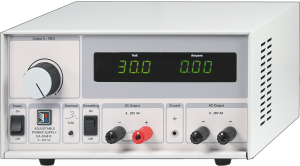 Laboratory power supply, 30 VDC, outputs: 2 (5 A/5 A), 150 W, 115-230 VAC, EA-3048B
