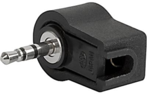 2.5 mm angle jack plug, 3 pole (stereo), solder connection, plastic, 4831.1320