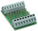 Printed circuit board with 2x8 solder pads, 3 A, 250 V, 289-131