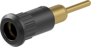 4 mm socket, round plug connection, mounting Ø 8.2 mm, black, 64.3012-21
